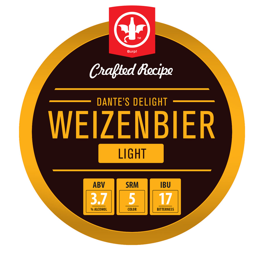 2 Gal. Dante’s Delight Weizenbier Light Recipe Kit