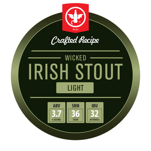 2 Gal. Wicked Irish Stout Light Recipe Kit