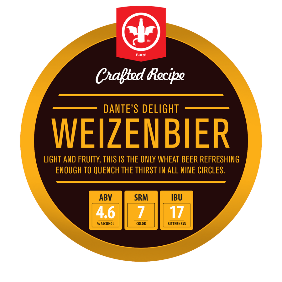 2 Gal. Dante’s Delight Weizenbier Recipe Kit