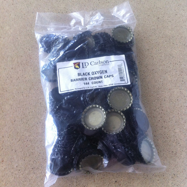 Black Crown Bottle Caps (Qty. 144)